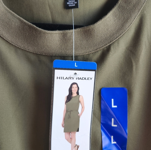 Hilary Radley Olive Green Dress (large) - Picture 1 of 3